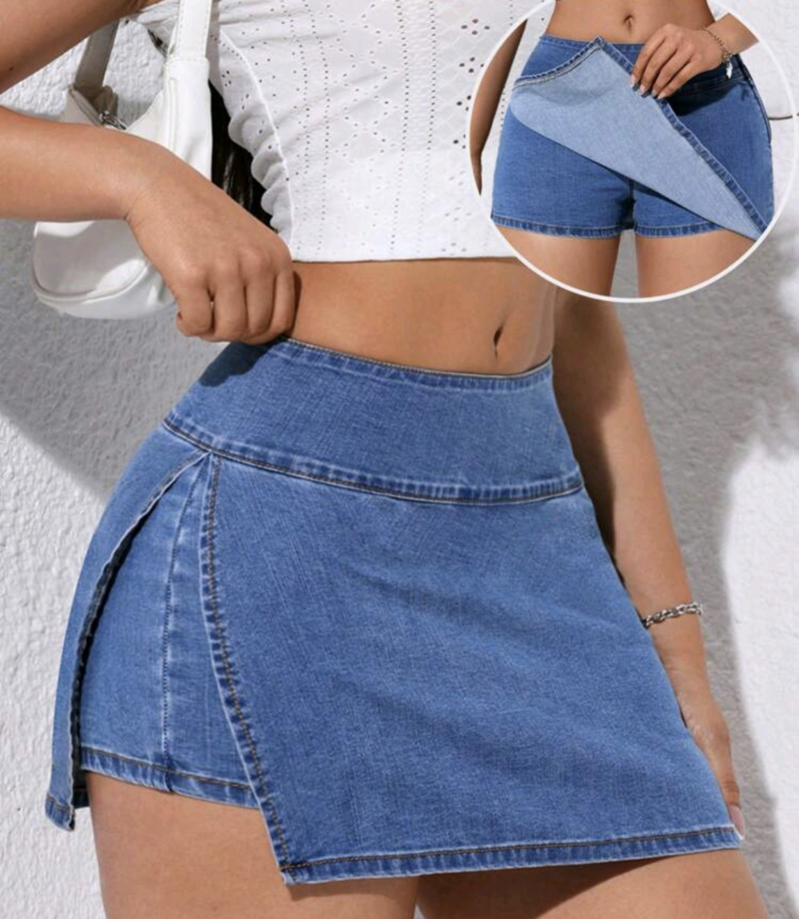 TFB  Women Casual Denim Mini Skirt, Spring & Summer Wear